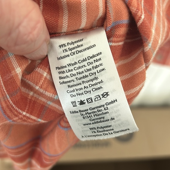 Eddie Bauer Classic Fit Button Up Plaid Shirt Sz XL - Picture 7 of 7